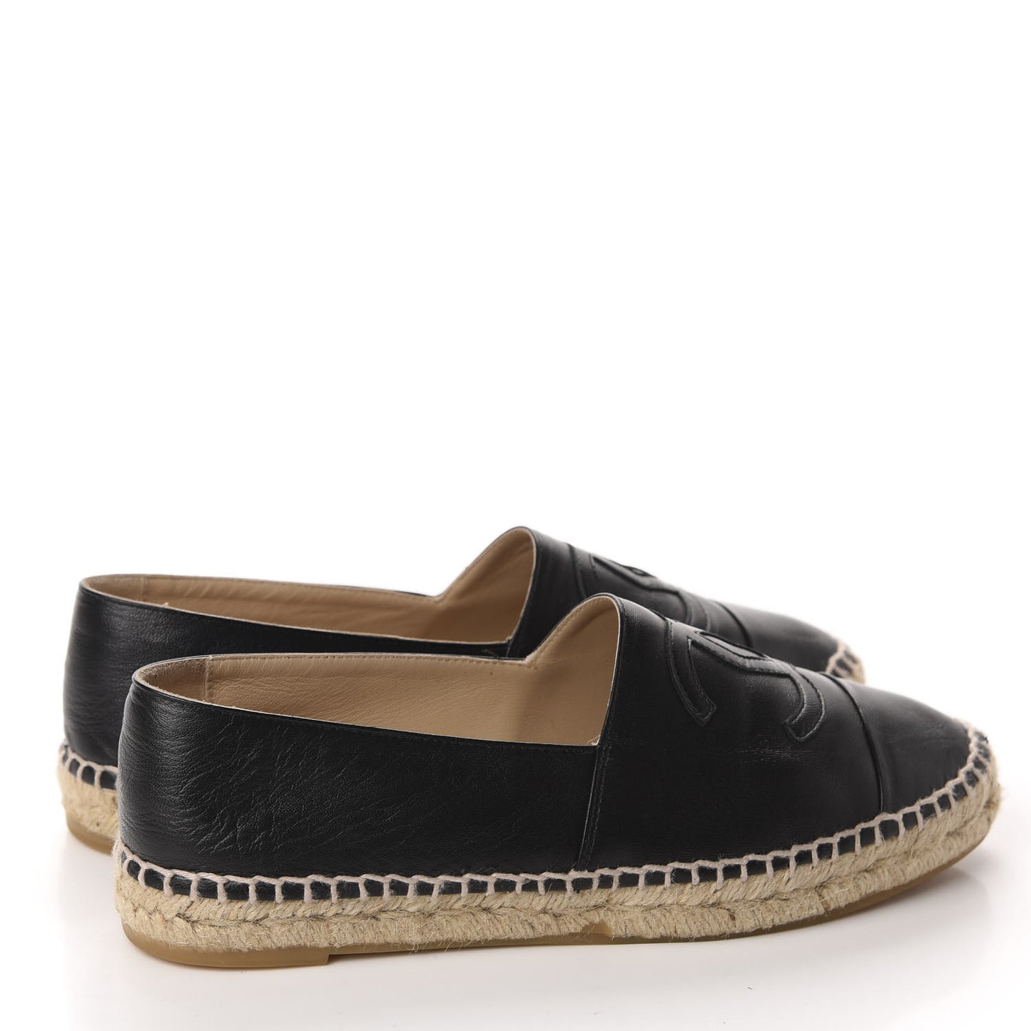 Lambskin CC Espadrilles 38 Black