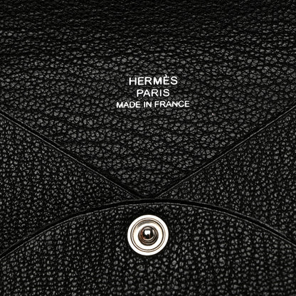 Hermes Chevre Mysore Calvi Card Case Black 6 of 7