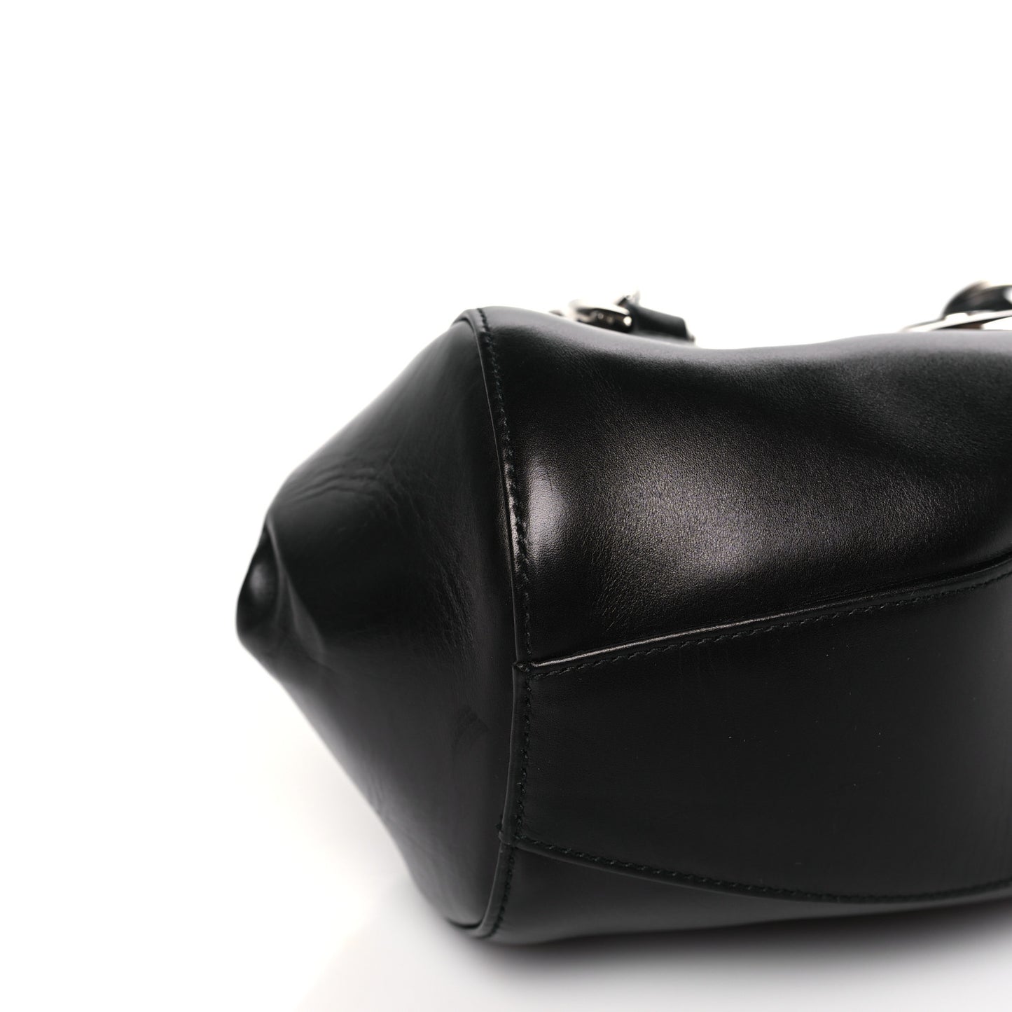 Calfskin Diva Logo Plate Bag Black