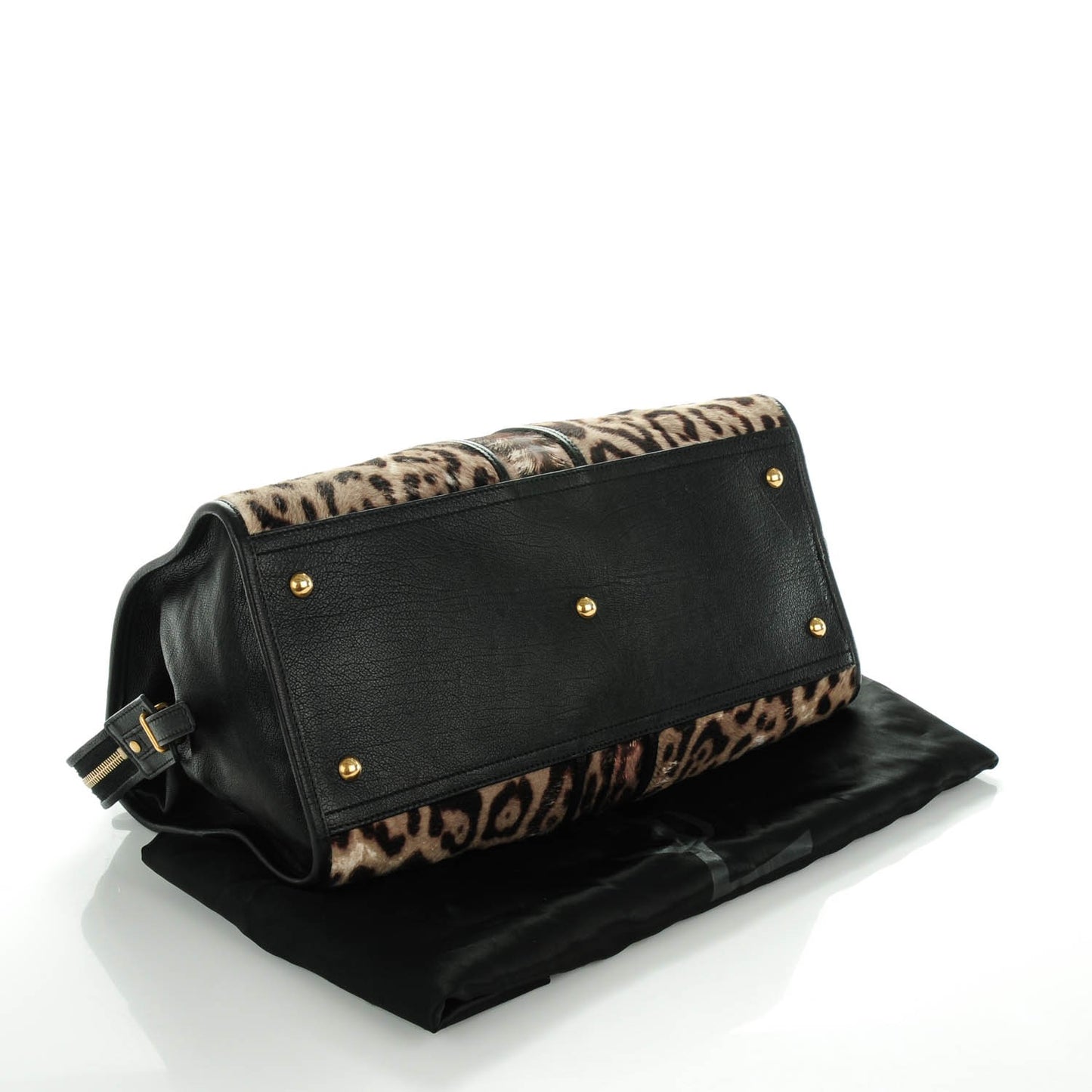 Pony Hair Leopard Print Medium Cabas Chyc Black