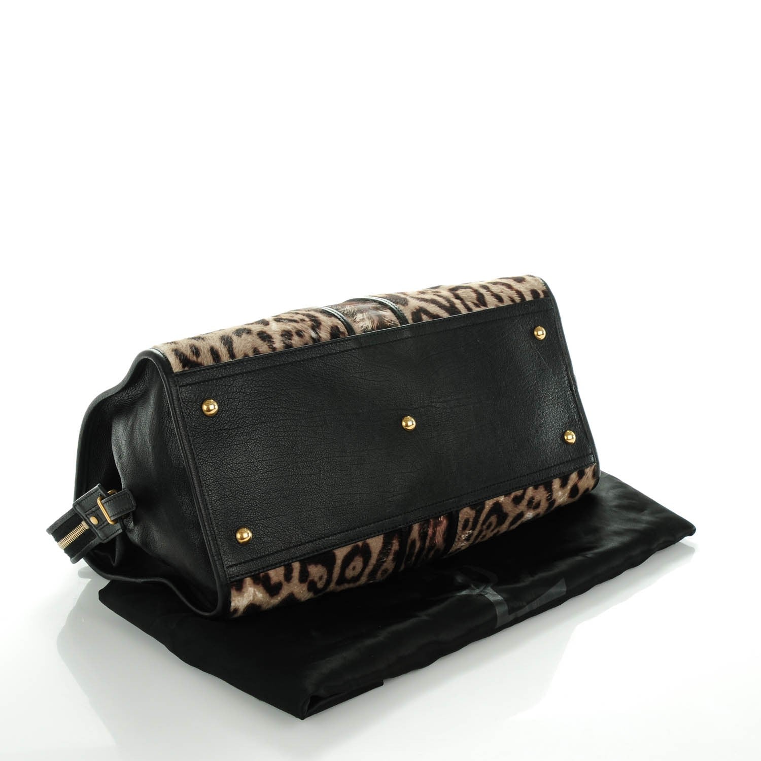 Saint Laurent Pony Hair Leopard Print Medium Cabas Chyc Black 4 of 7