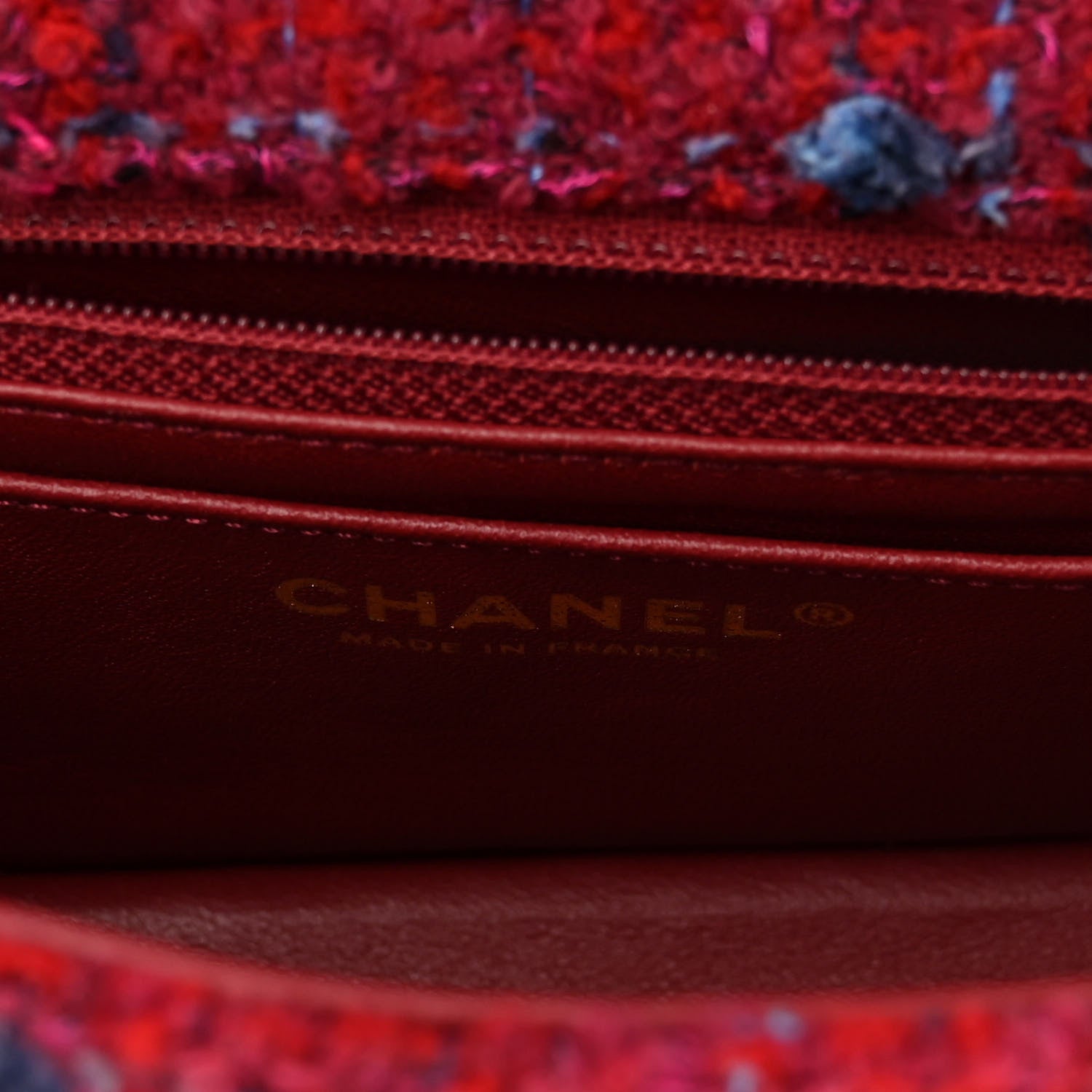 Chanel Tweed Quilted 2.55 Reissue Mini Flap Red Multicolor 6 of 10