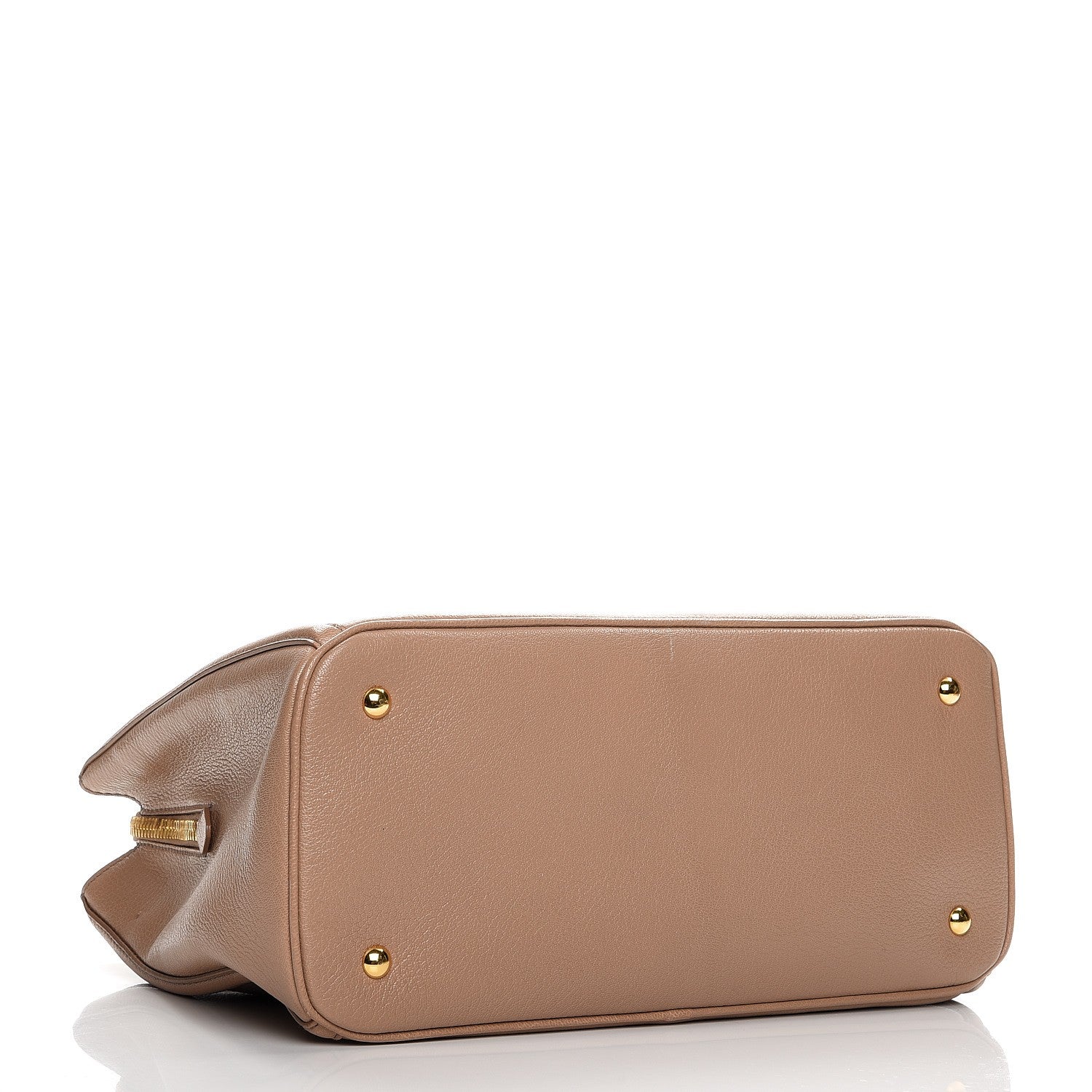 Miu Miu Goatskin Madras Top Handle Tote Cammeo 5 of 14