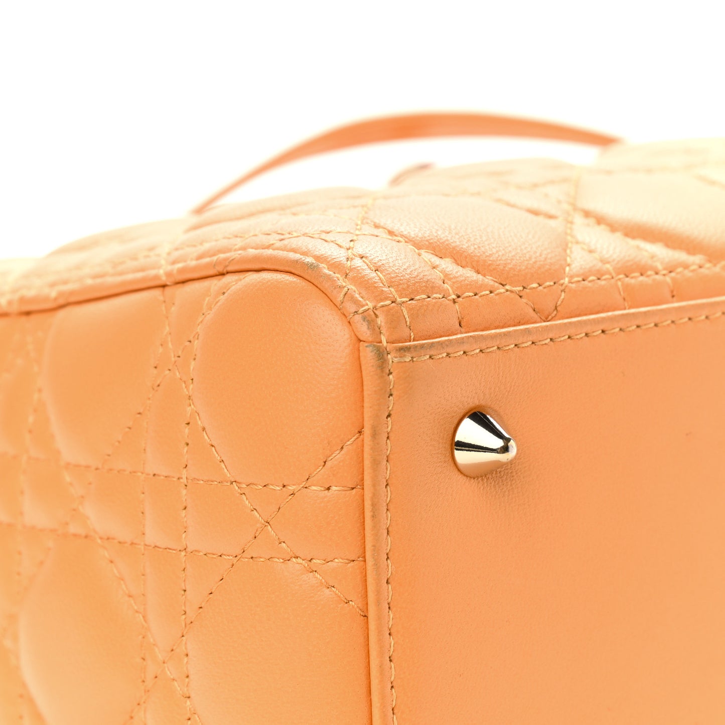 Lambskin Cannage Medium Lady Dior Orange