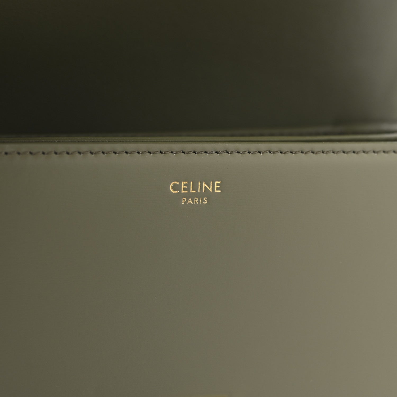 Celine Shiny Calfskin Medium Triomphe Soft Khaki 6 of 11