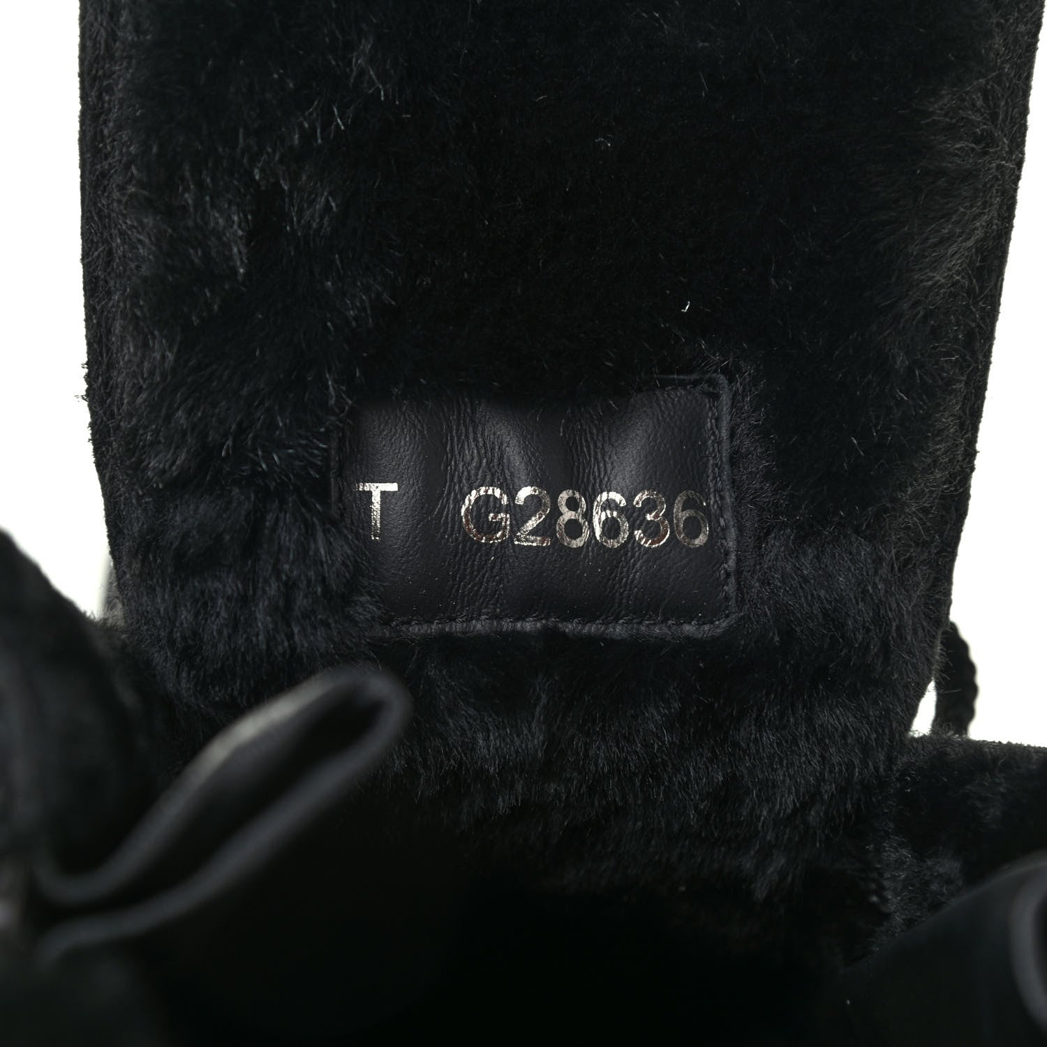 Chanel Calfskin Shearling Quilted Cap Toe Combat Boots 37 Black 7 of 9