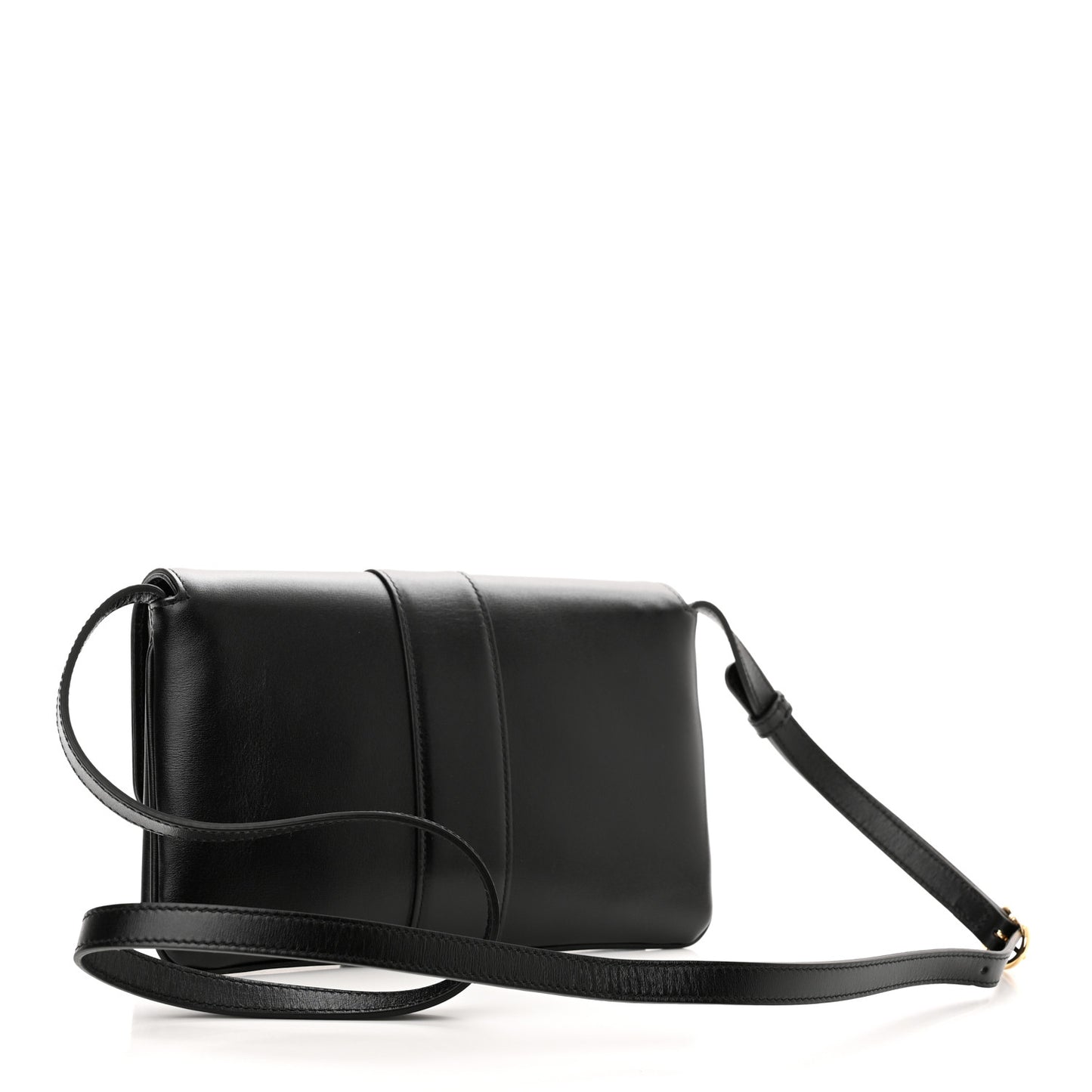 Vitello Palmellato Lux Small Arli Flap Shoulder Bag Black