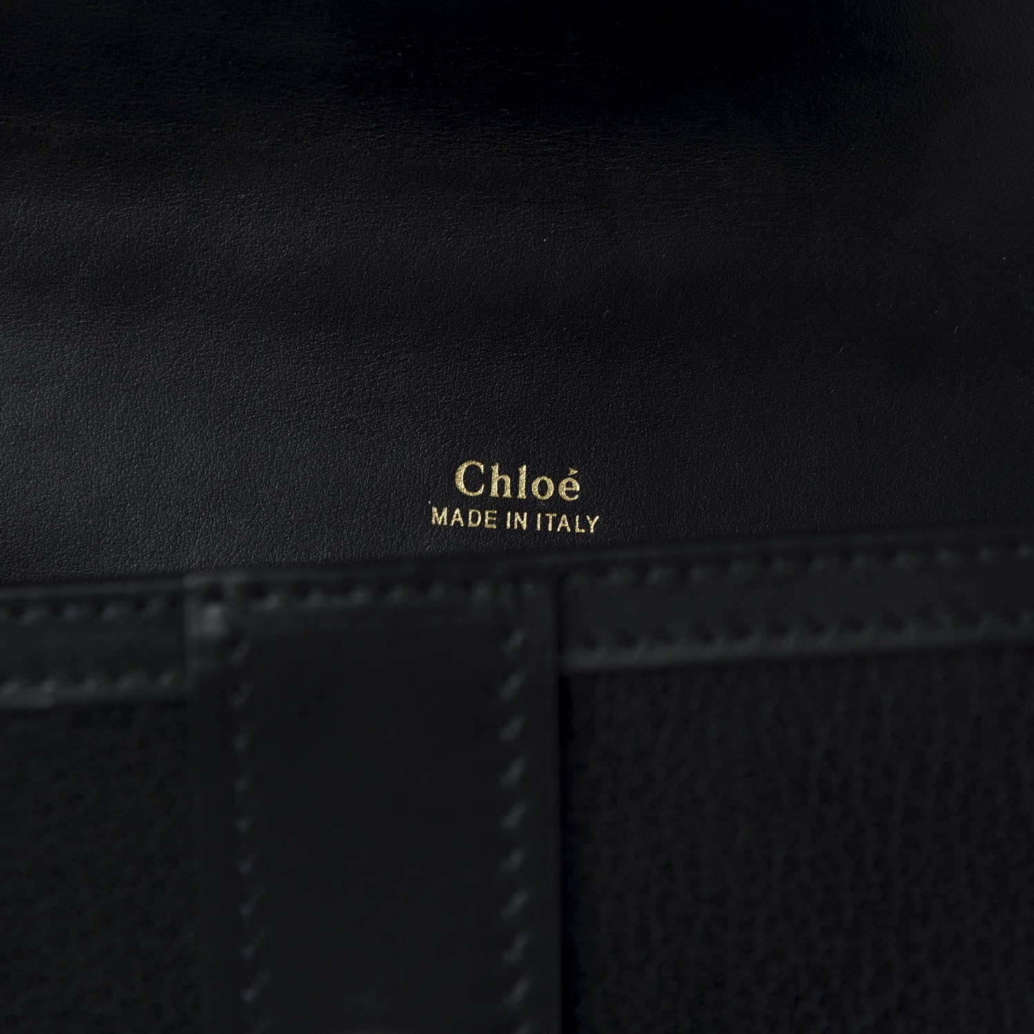 Chloe Shiny Goatskin Calfskin Mini Aby Chain Shoulder Bag Black 8 of 9