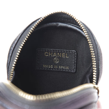 Chanel Iridescent Caviar Quilted Zip Around Classic Coin Purse Black 5 of 6