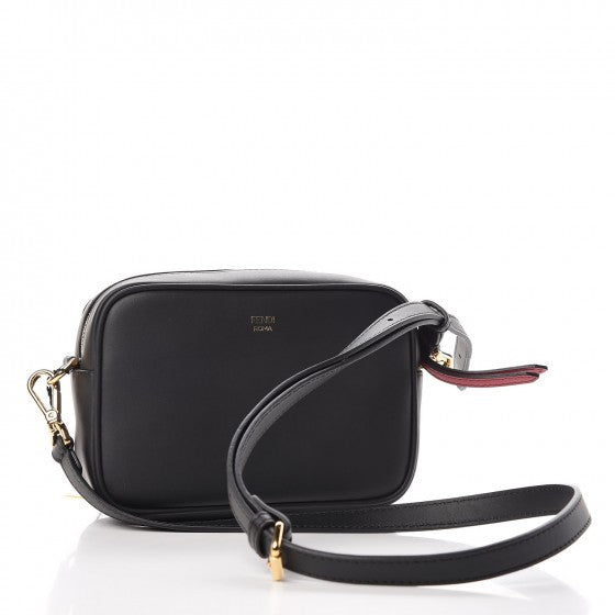 Vitello Century Bi-Color FF 1974 Embossed Mini Camera Case Maya Black