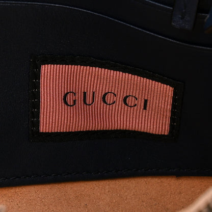 Gucci Calfskin Matelasse GucciGhost Mini GG Marmont Chain Bag Blue Agata Hibiscus Red 6 of 9