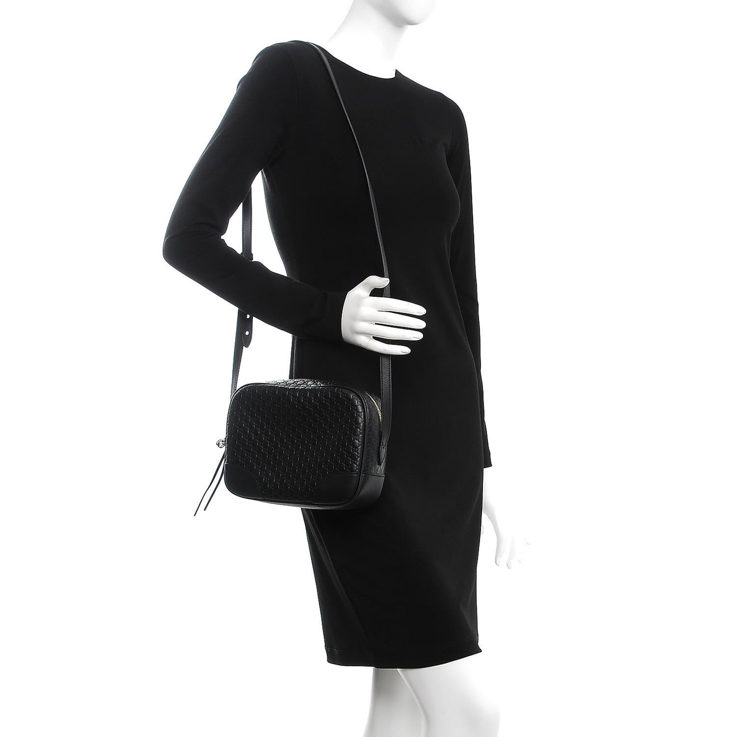 Microguccissima Mini Bree Messenger Bag Black