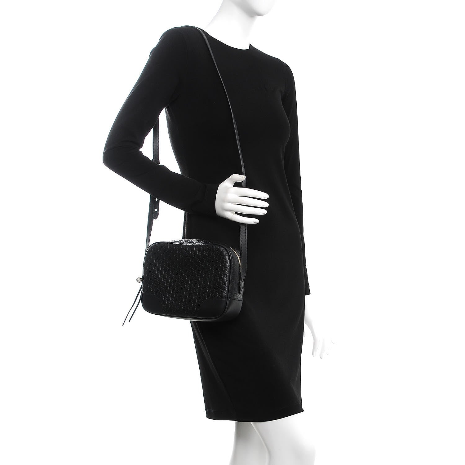 Gucci Microguccissima Mini Bree Messenger Bag Black 2 of 7