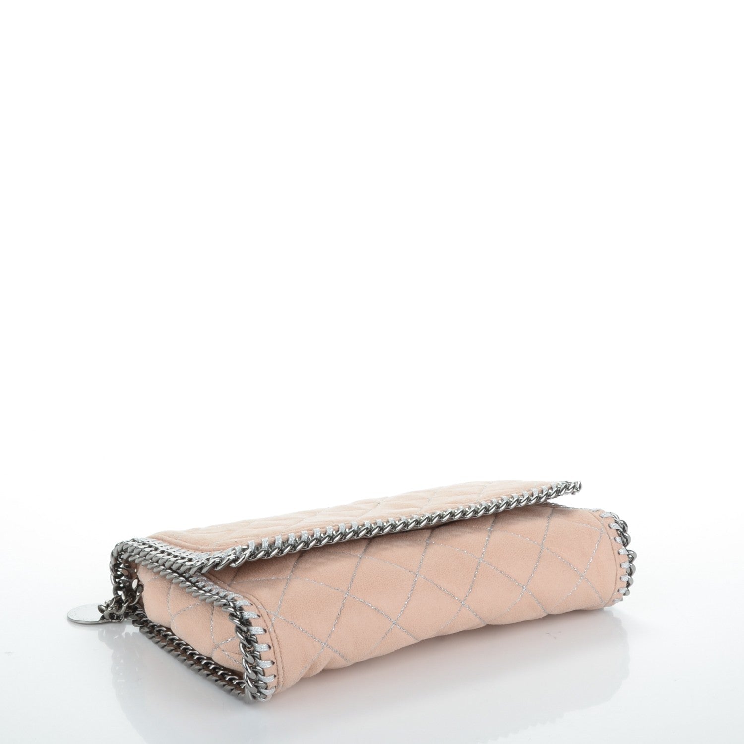 Stella McCartney Shaggy Deer Quilted Falabella Fold Over Clutch Powder 4 of 6