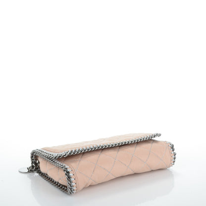 Stella McCartney Shaggy Deer Quilted Falabella Fold Over Clutch Powder 4 of 6