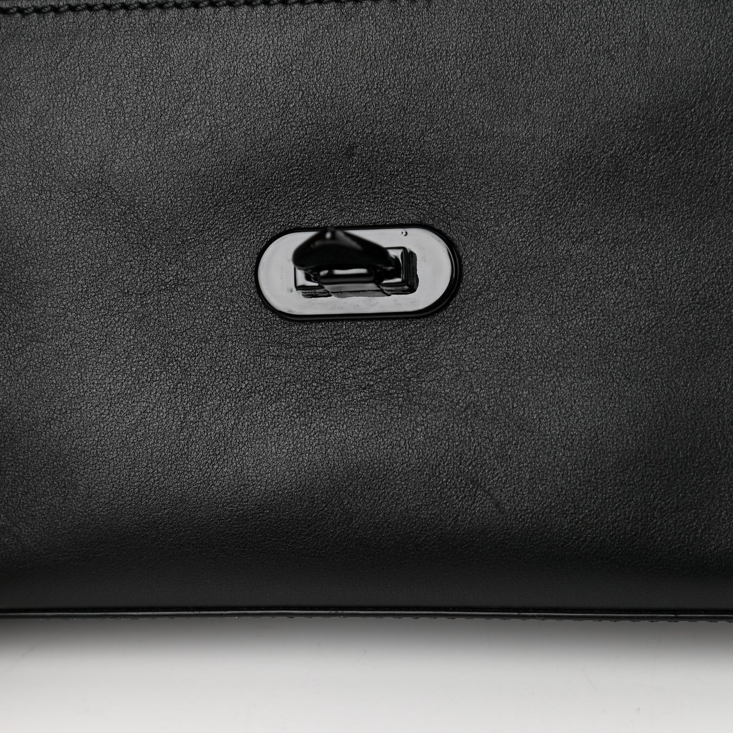 Vitello Monochrome Medium Rockstud Flip Lock Crossbody Bag Black