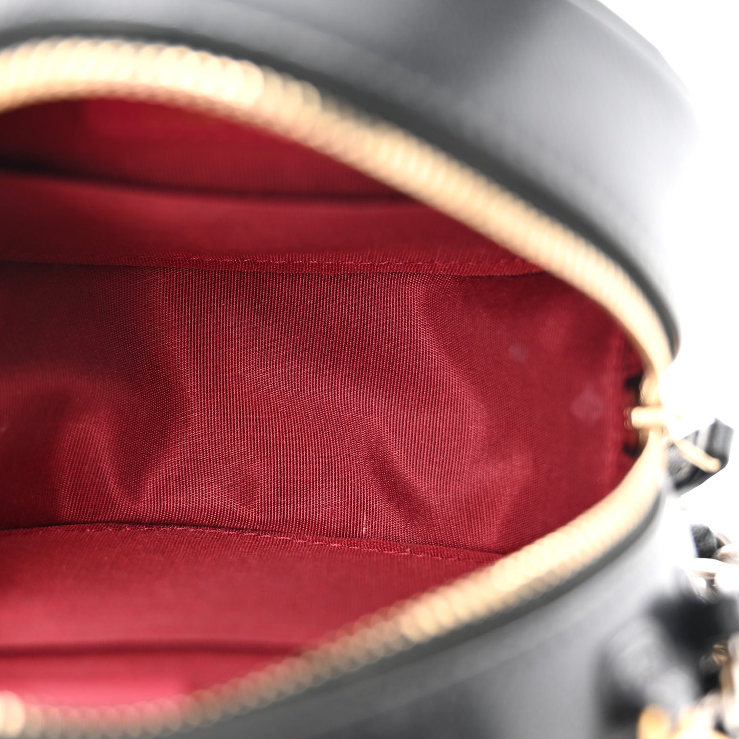 Lambskin Quilted Chanel 19 Round Clutch With Chain Black