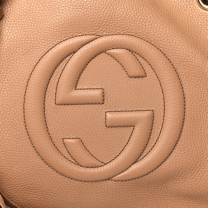 Gucci Pebbled Calfskin Medium Soho Chain Shoulder Bag Camelia 8 of 10