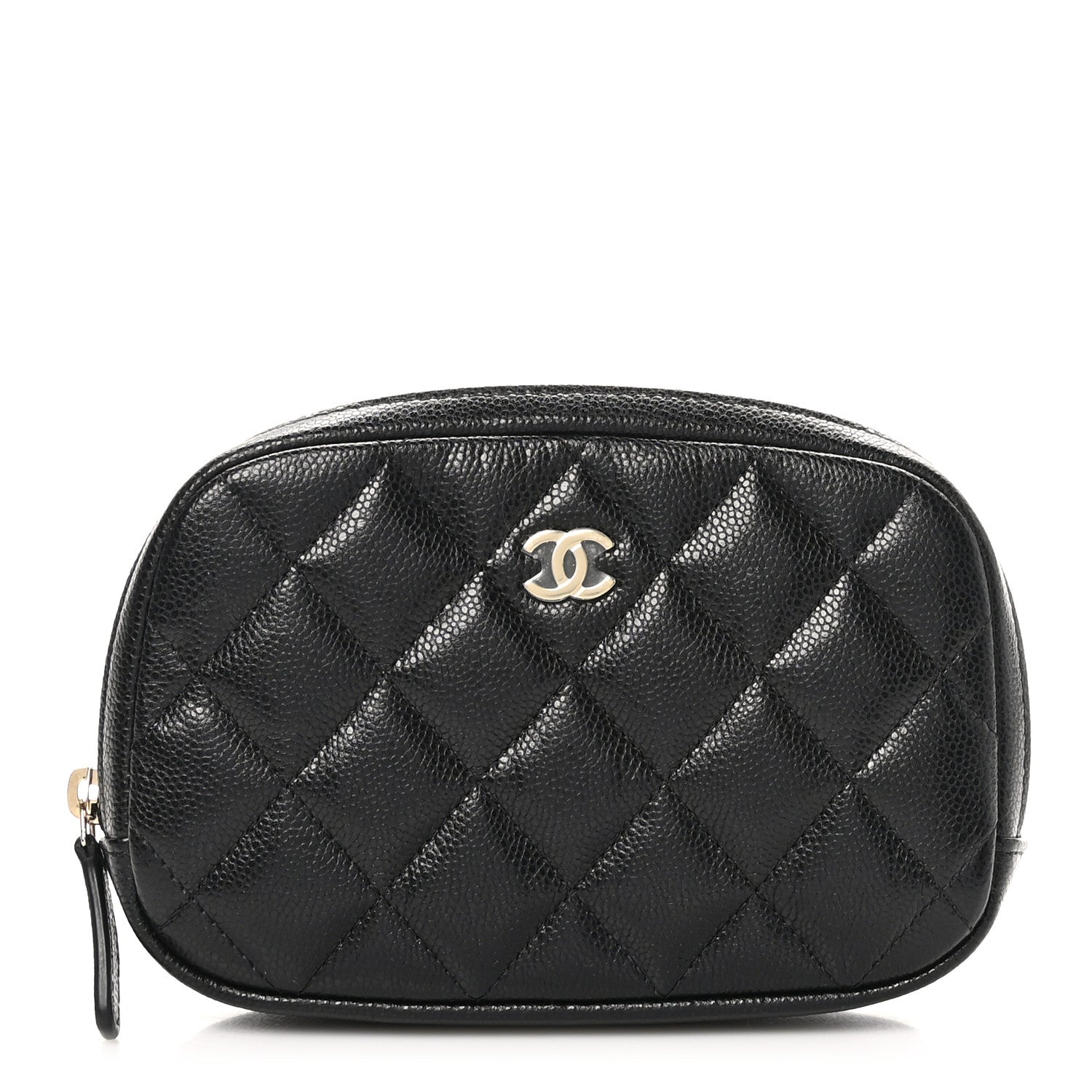 Chanel Caviar Quilted Small Curvy Pouch Cosmetic Case Black 1 of 10