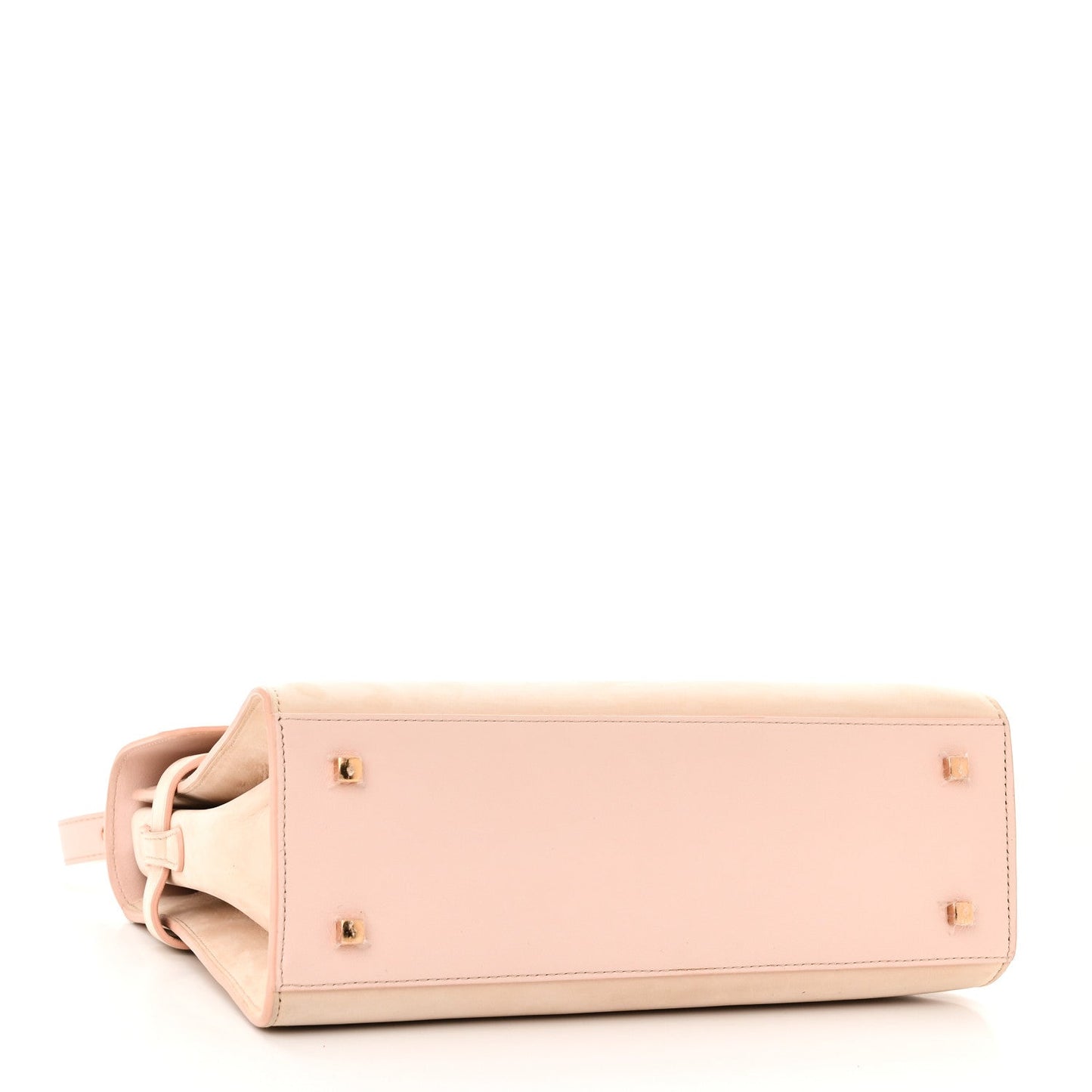 Suede Crocodile MM Tempete Satchel Light Pink