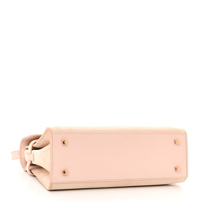Delvaux Suede Crocodile MM Tempete Satchel Light Pink 4 of 10