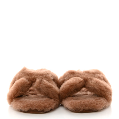 Hermes Woolskin Oran Sandals 35.5 Naturel 2 of 8
