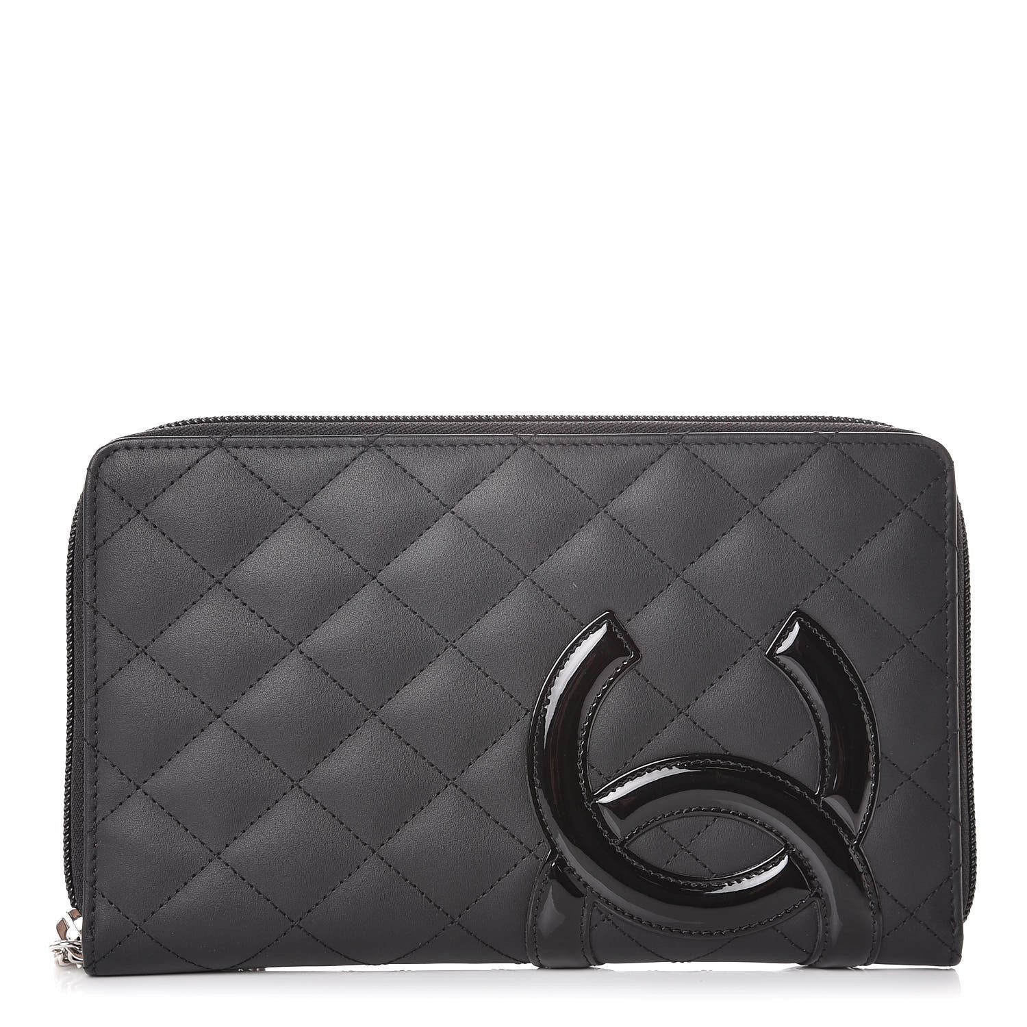 Chanel Calfskin Cambon Zip Around Organizer Wallet Black 1 of 10