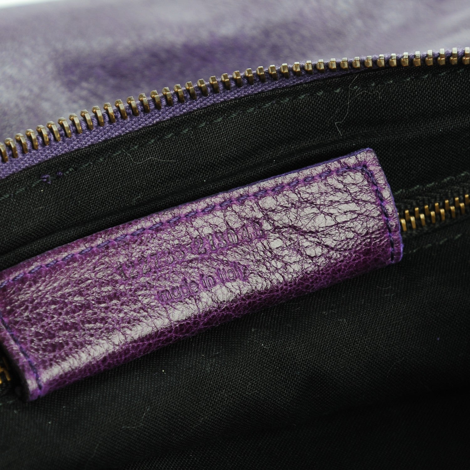 Balenciaga Chevre Classic Hardware Flat Handle Clutch Eggplant 7 of 8