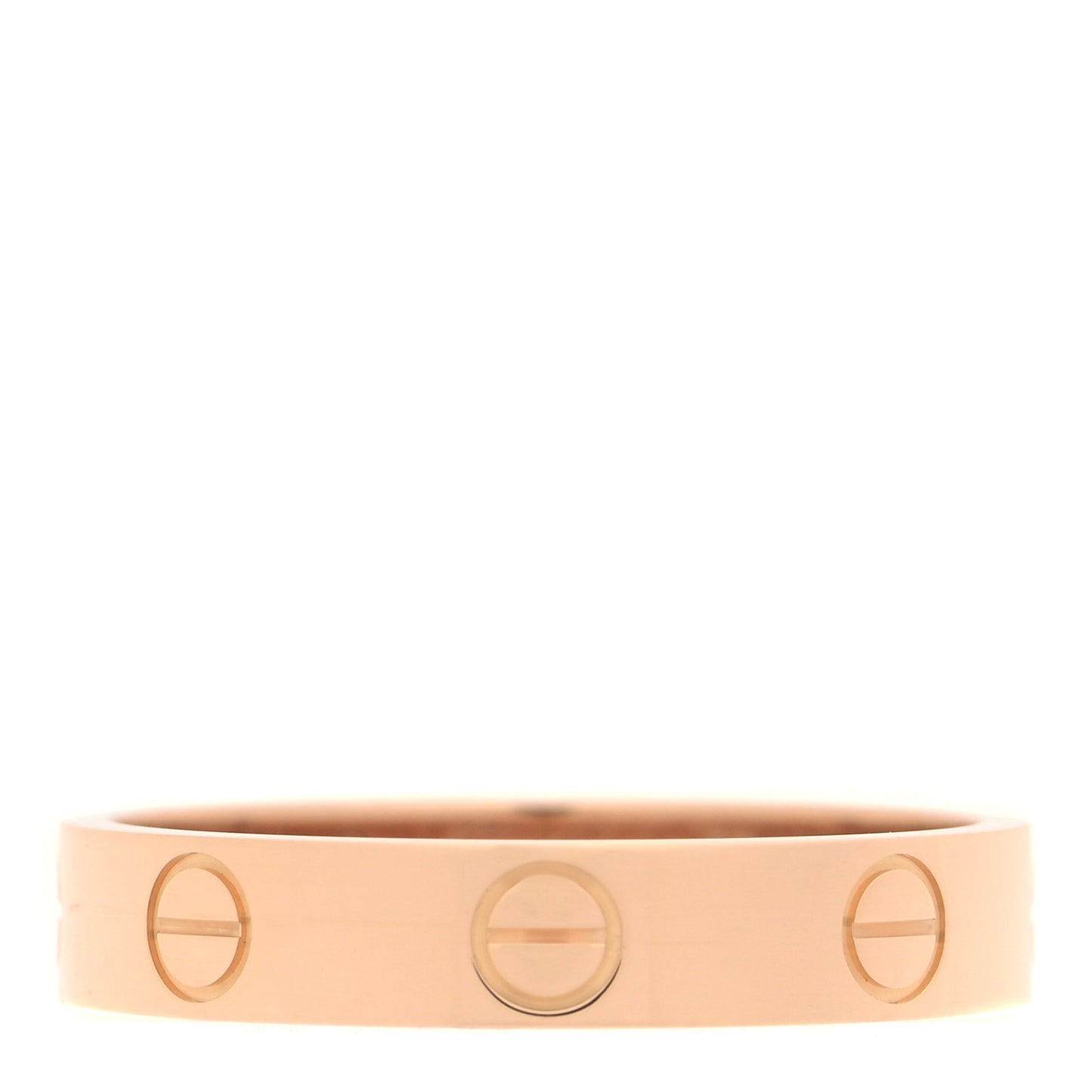 18K Pink Gold 3.5mm LOVE Wedding Band Ring 53 6.25