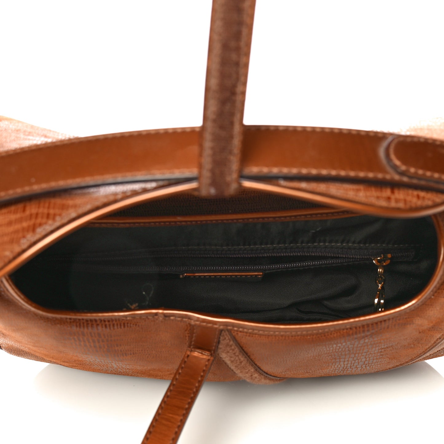 Lizard Double Saddle Bag Brown