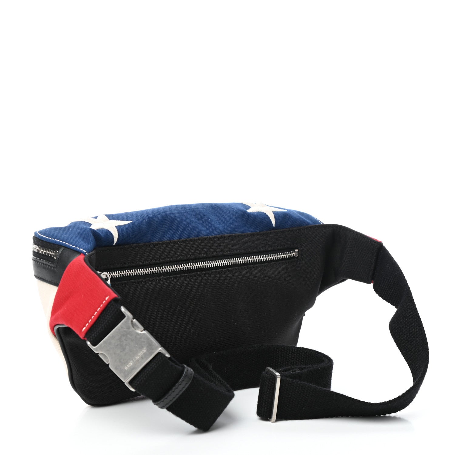 Saint Laurent Canvas Classic Belt Bag Red Blue White 3 of 9