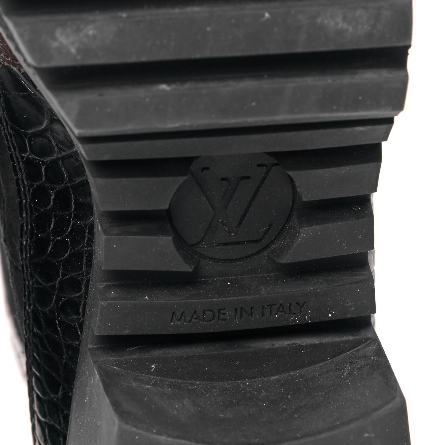 Louis Vuitton Suede Calfskin Crocodile Embossed Patent Monogram Laureate Platform Desert Boots 40 Black 16 of 18