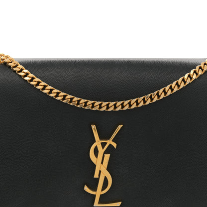 Saint Laurent Grain De Poudre Medium Classic Monogram Kate Satchel Black 8 of 15