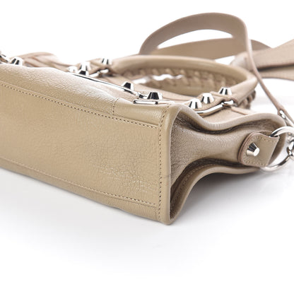 Balenciaga Chevre Silver Metallic Edge Hardware Mini City Beige Latte 9 of 9