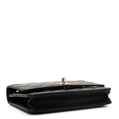 Chanel Lambskin Quilted Trendy CC Wallet On Chain WOC Black 4 of 11