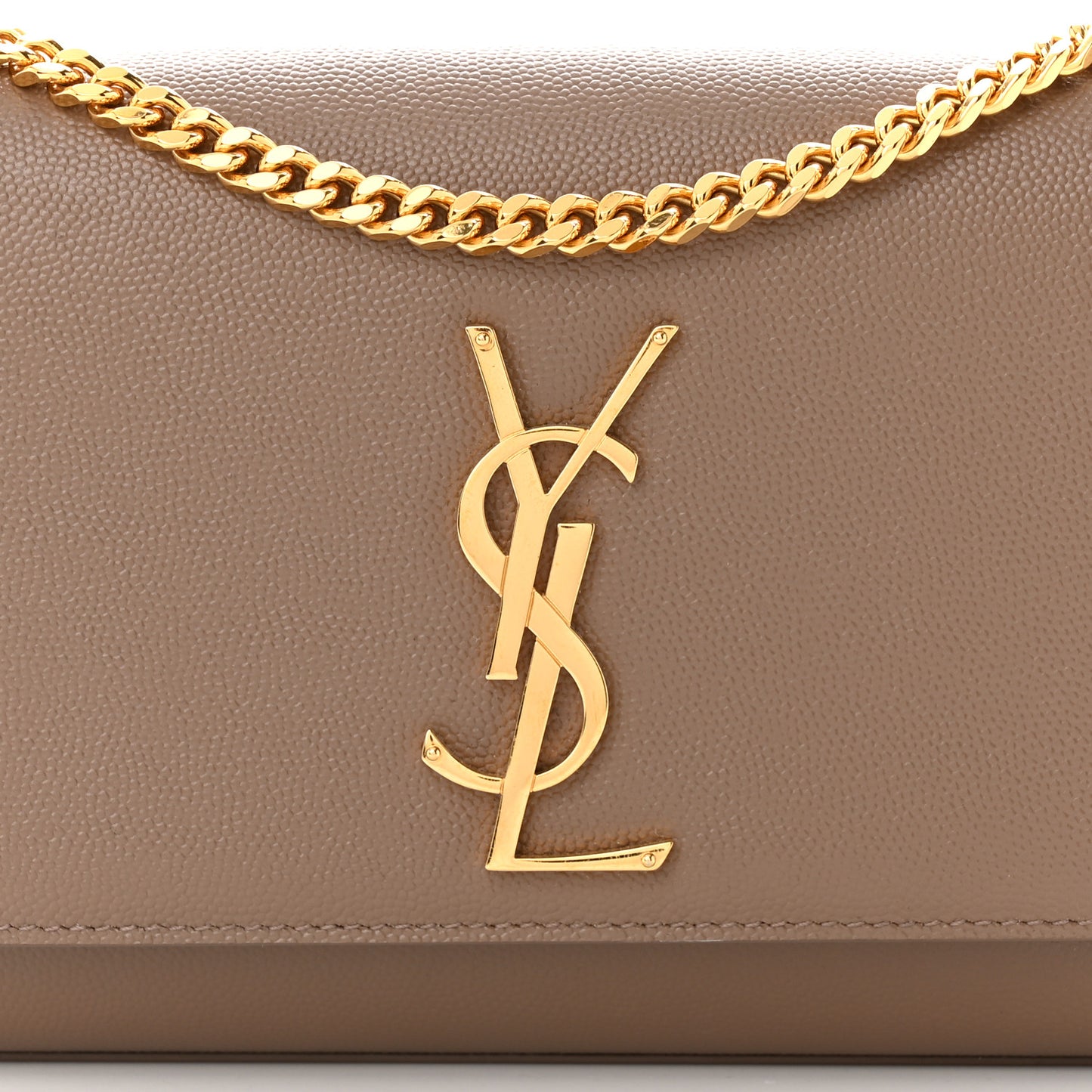 Grain De Poudre Small Monogram Kate Satchel Dark Beige