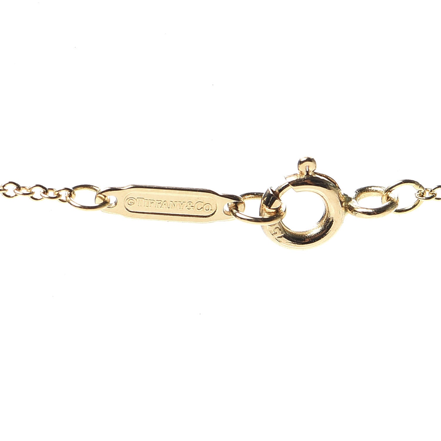 Tiffany 18K Yellow Gold Mini Heart Key Pendant Necklace 5 of 5