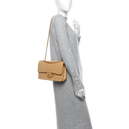Chanel Lambskin Quilted Medium Double Flap Beige 2 of 14