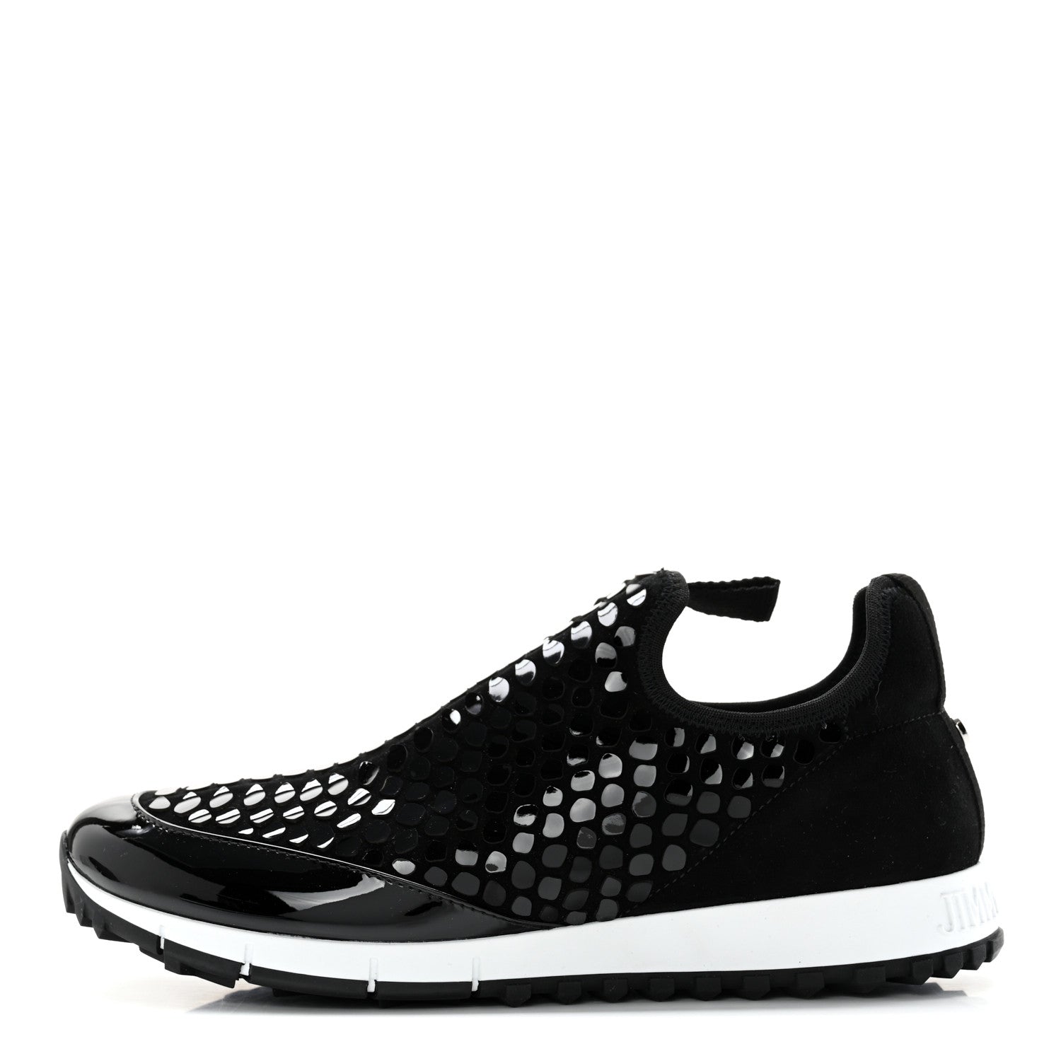 Jimmy Choo Patent Suede Montana Slip-On Sneakers 40 Black 1 of 14