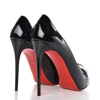 Christian Louboutin Patent New Very Prive 120 Pumps 36.5 Black Red 4 of 8