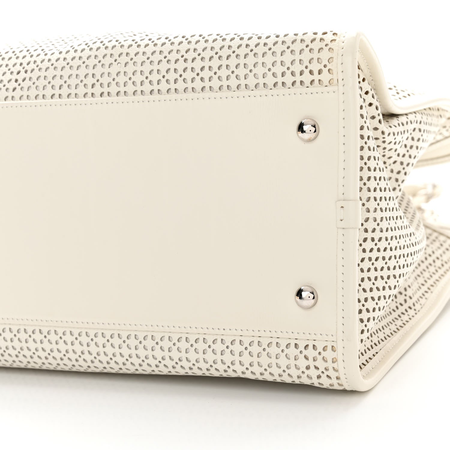 Chanel Calfskin Perforated Up In The Air Tote White 9 of 9