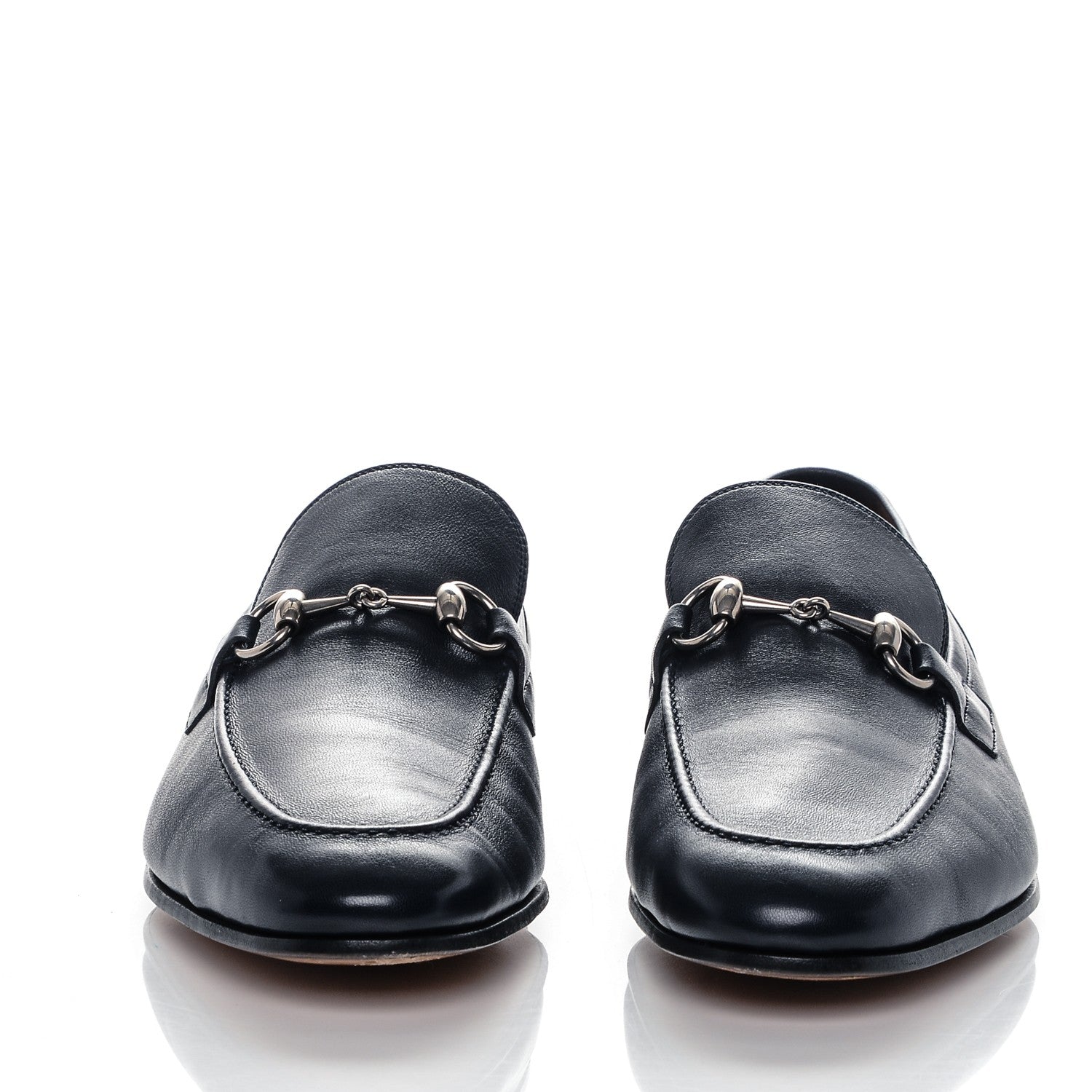 Gucci Goatskin Mens Horsebit Loafers 9 Navy 2 of 8