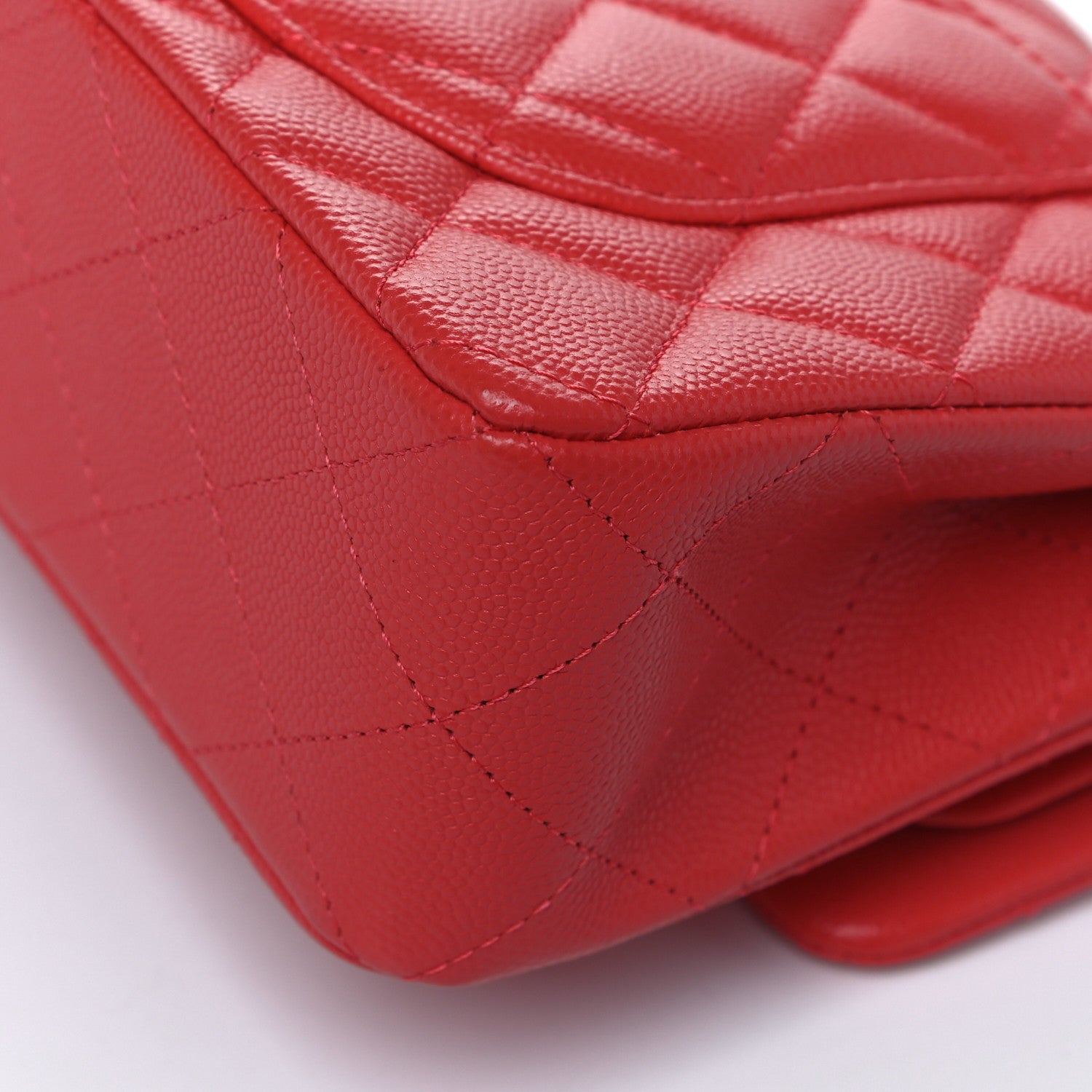 Chanel Caviar Quilted Small Double Flap Red 12 of 14