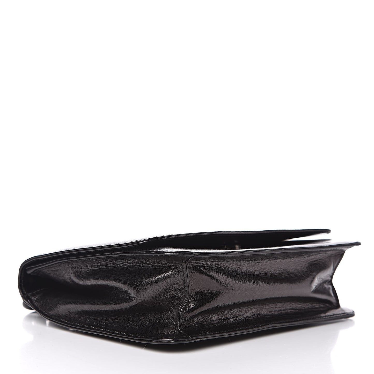 Goatskin Swing Chain Shoulder Bag Black