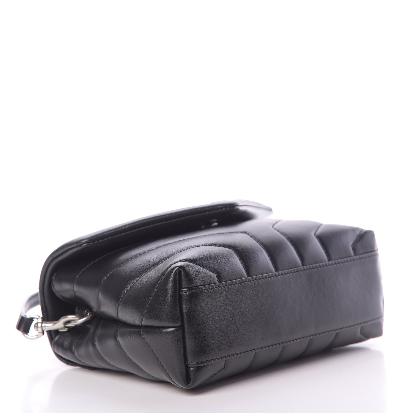 Calfskin Y Quilted Monogram Toy Loulou Crossbody Bag Black