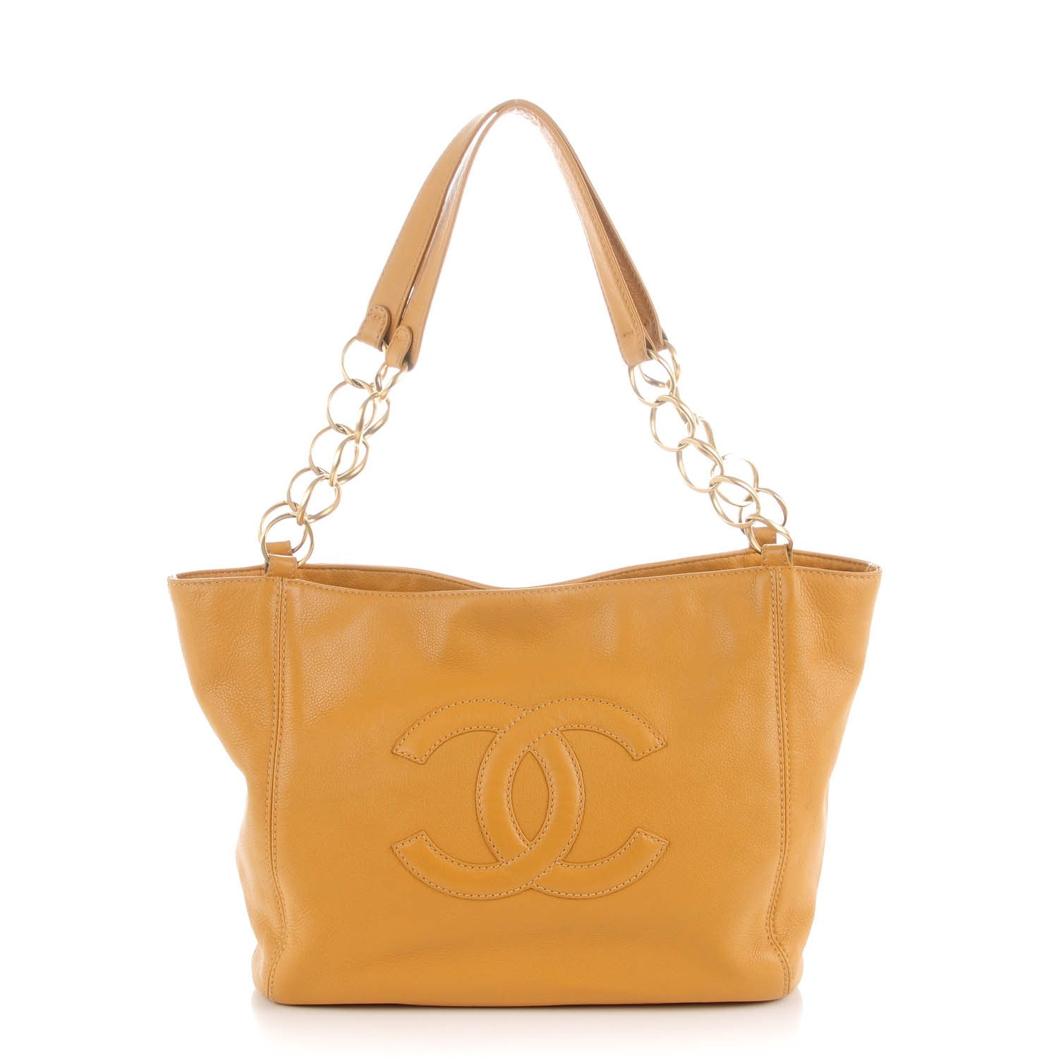 Chanel Calfskin CC Shoulder Bag Beige 1 of 8