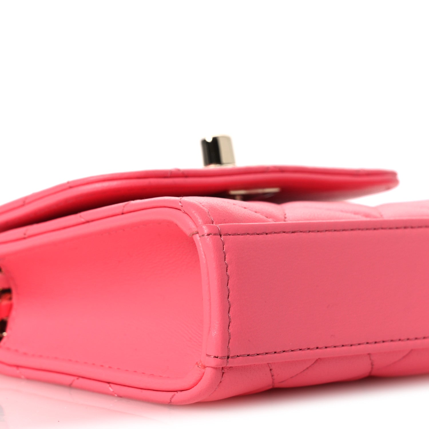 Chanel Lambskin Quilted Mini Trendy CC Chain Wallet Pink 9 of 14
