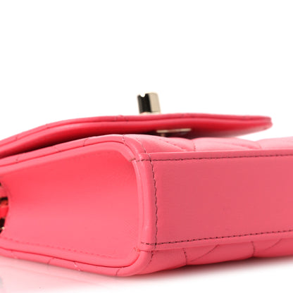Chanel Lambskin Quilted Mini Trendy CC Chain Wallet Pink 9 of 14