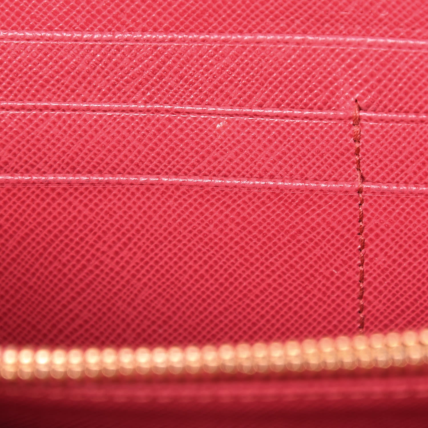Prada Saffiano Zip Around Wallet Peonia 9 of 19