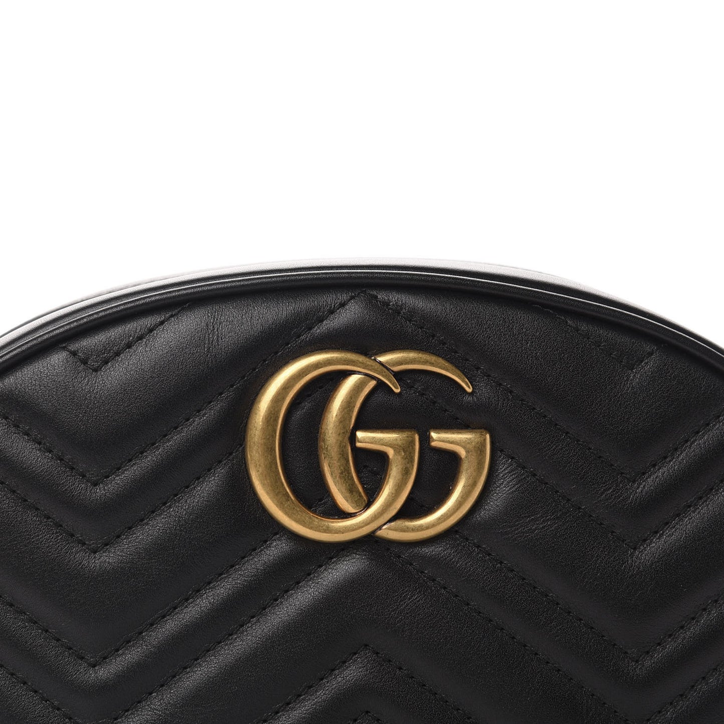 Calfskin Matelasse GG Marmont Belt Bag 75 30 Black